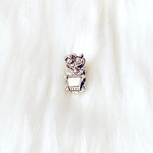 💎Mickey And Minnie Mouse in Car Silver Bead